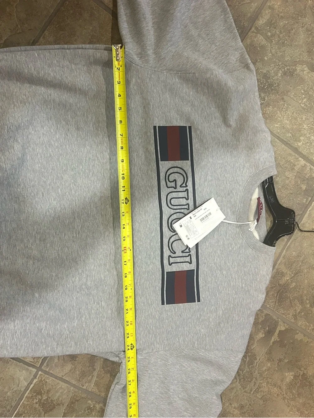 Men's Gucci jersey cotton sweatshirt prominent retro style embroidery size xxxl